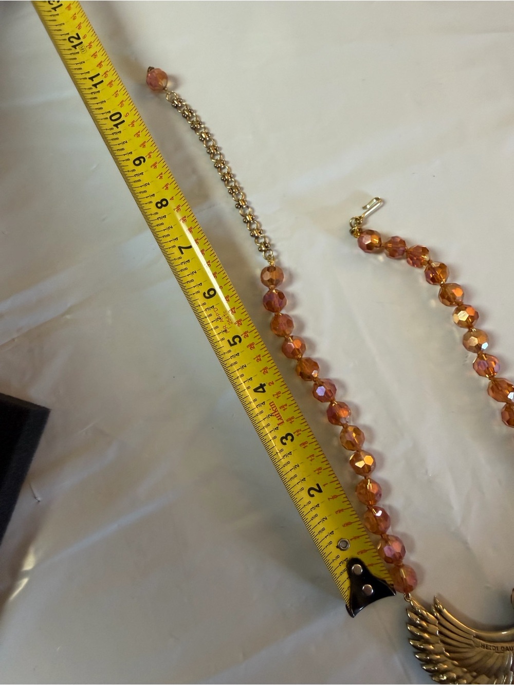Heidi Daus Gold-Tone Amber and Iridescent Crystal Eagle Necklace - Picture 4 of 6